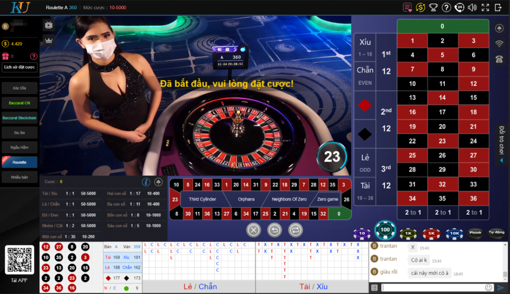 Cách chơi Roulette tại nhà cái Ku casino