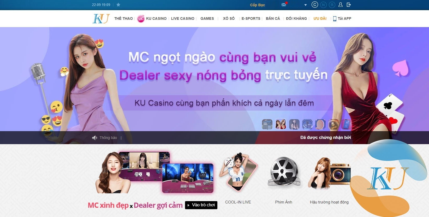 Chơi casino với người đẹp - Dealer người thật