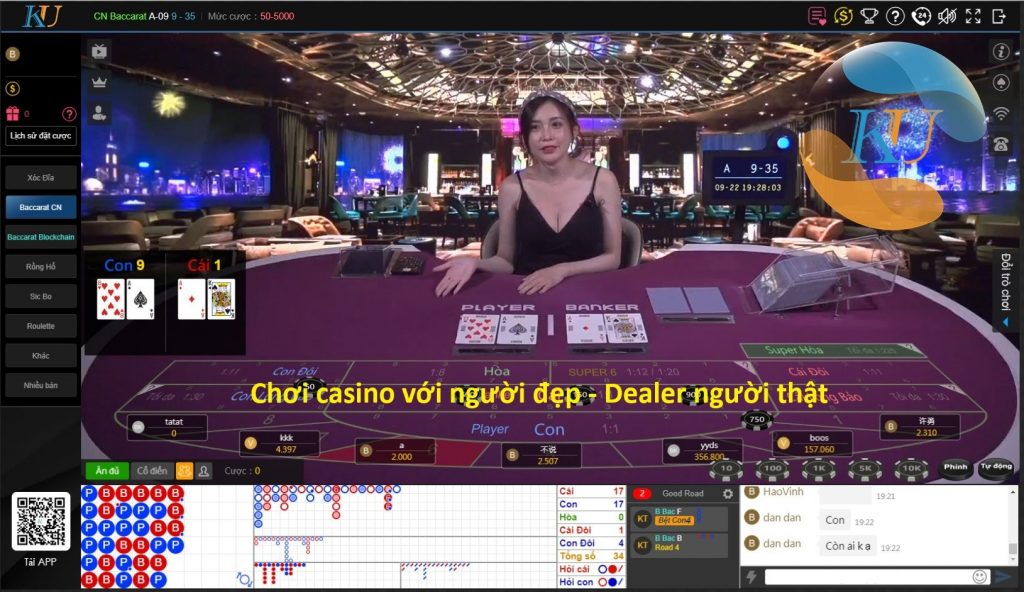 Chơi casino với người đẹp - Dealer người thật