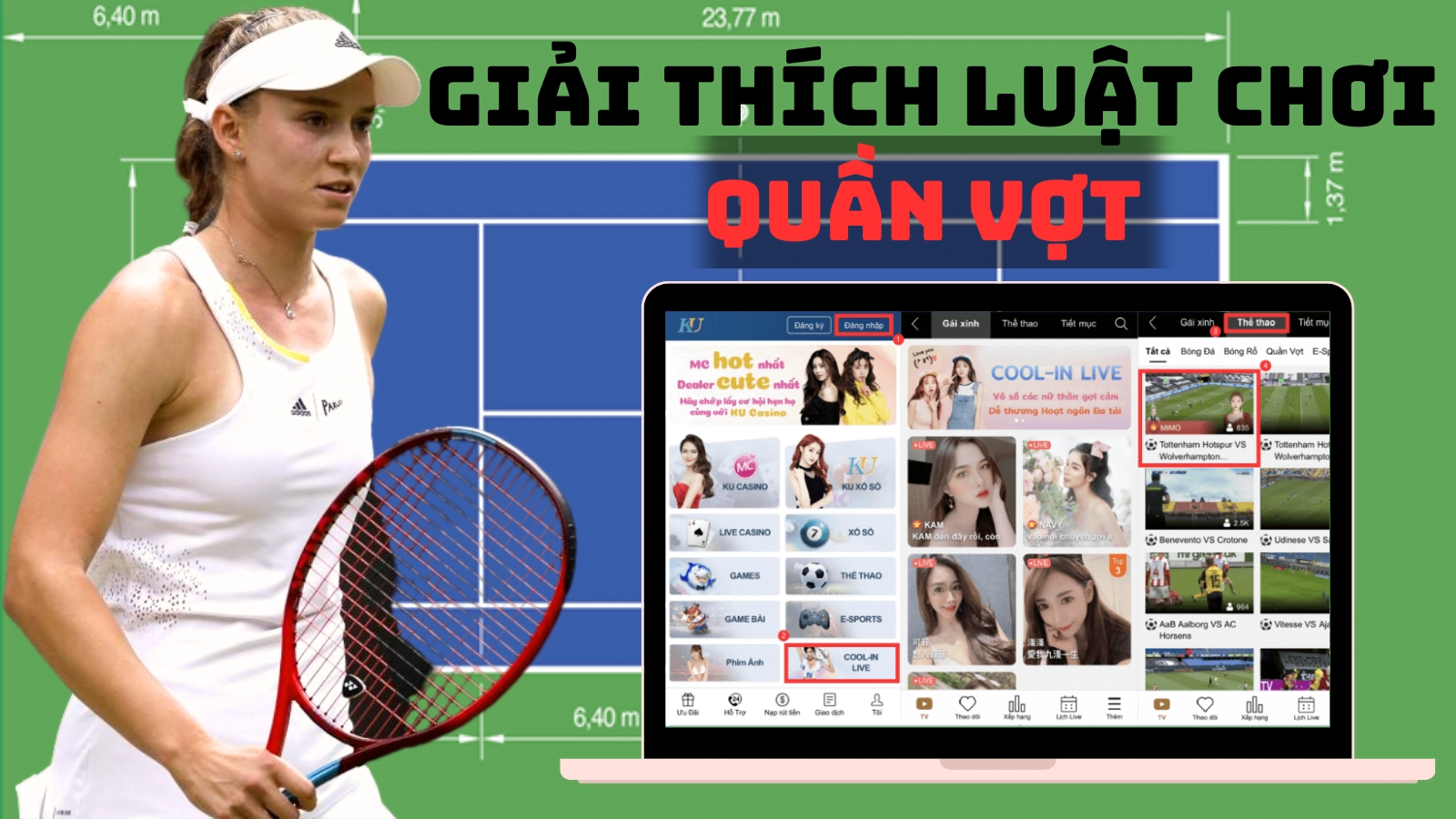 giải thích luật chơi quần vợt