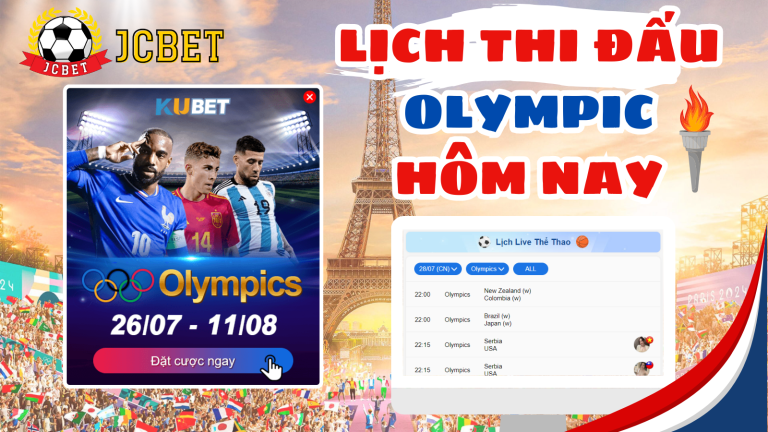 CẬP NHẬT LỊCH THI ĐẤU OLYMPIC HÔM NAY CHÍNH XÁC NHẤT